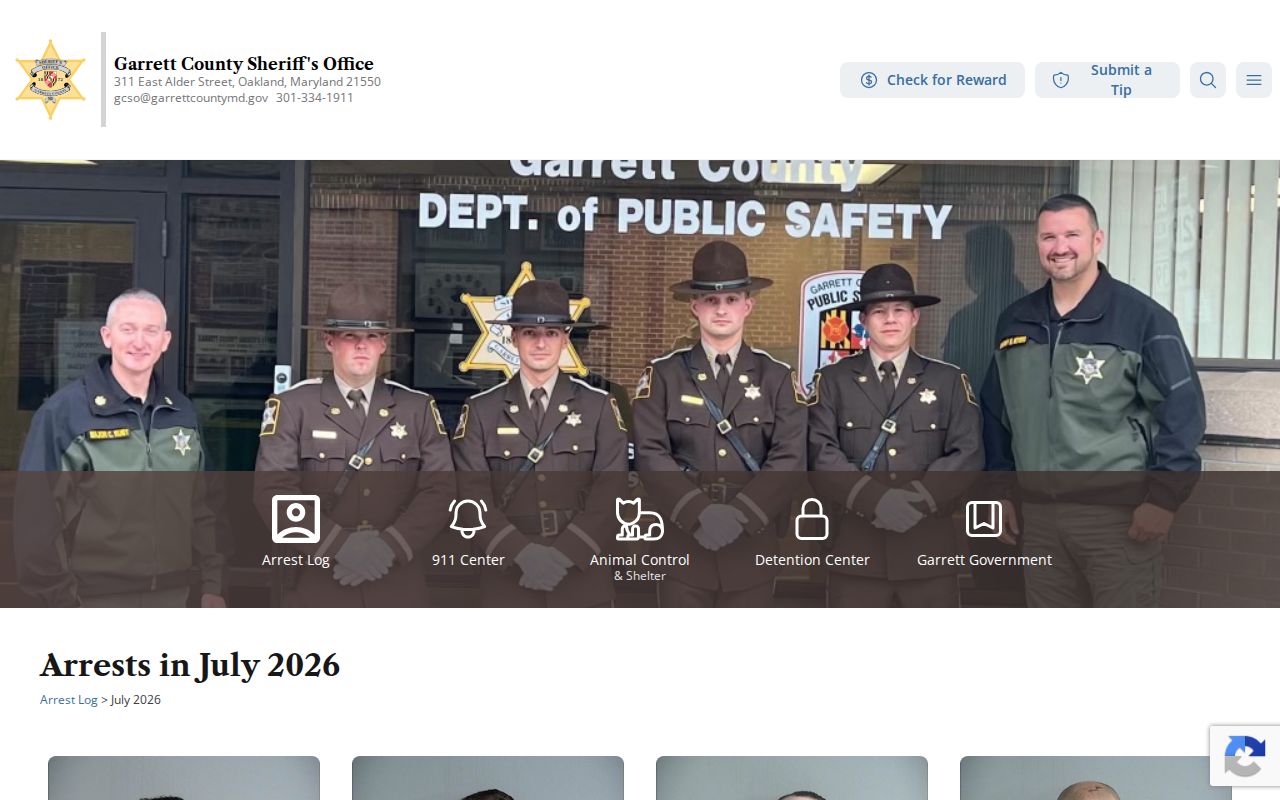 Garrett County 72 hour release review in the Sheriff monthly archive