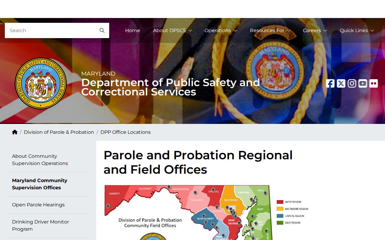 Garrett County parole and probation office directory